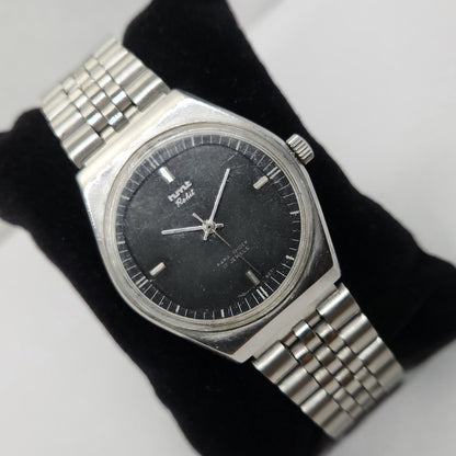 Vintage Original HMT Rohit Hand Winding 17 Jewels Black Face Men's Wrist Watch OG269