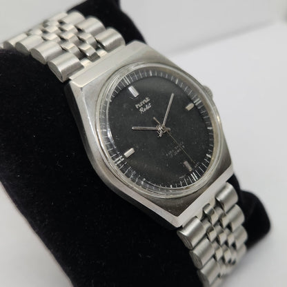 Vintage Original HMT Rohit Hand Winding 17 Jewels Black Face Men's Wrist Watch OG269