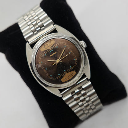 Vintage Original HMT Ganata Hand Winding 17 Jewels Brown Face Men's Wrist Watch OG270