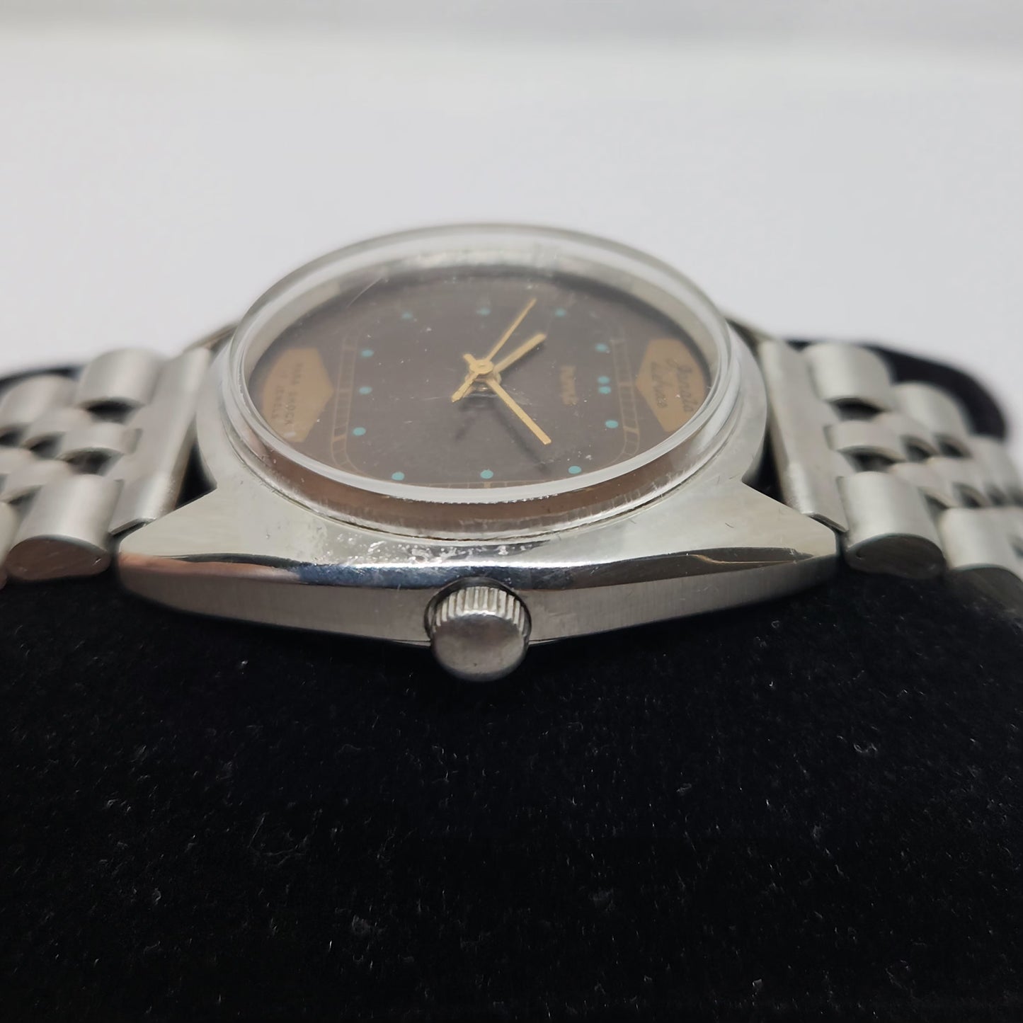 Vintage Original HMT Ganata Hand Winding 17 Jewels Brown Face Men's Wrist Watch OG270