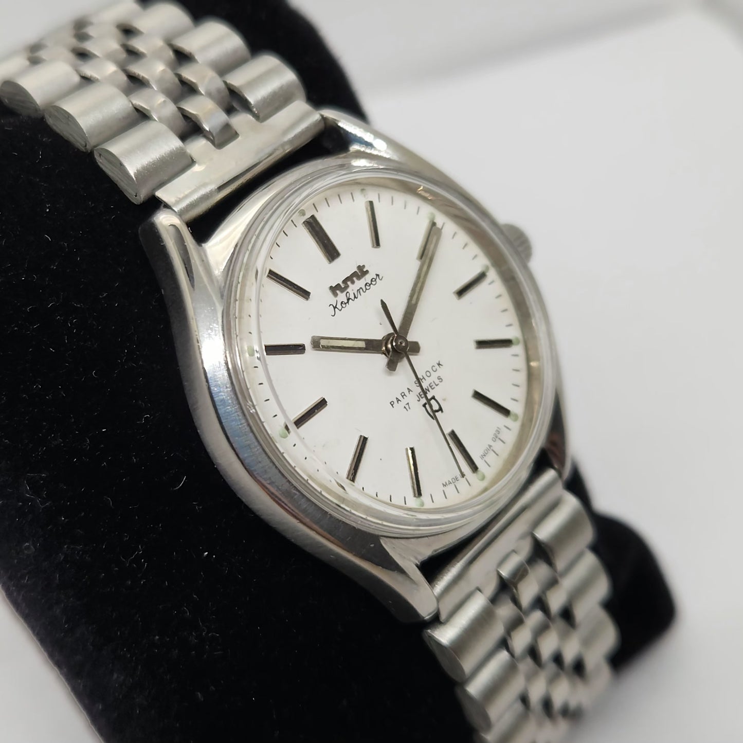 Vintage Original HMT Kohinoor Hand Winding 17 Jewels White Face Men's Wrist Watch OG271