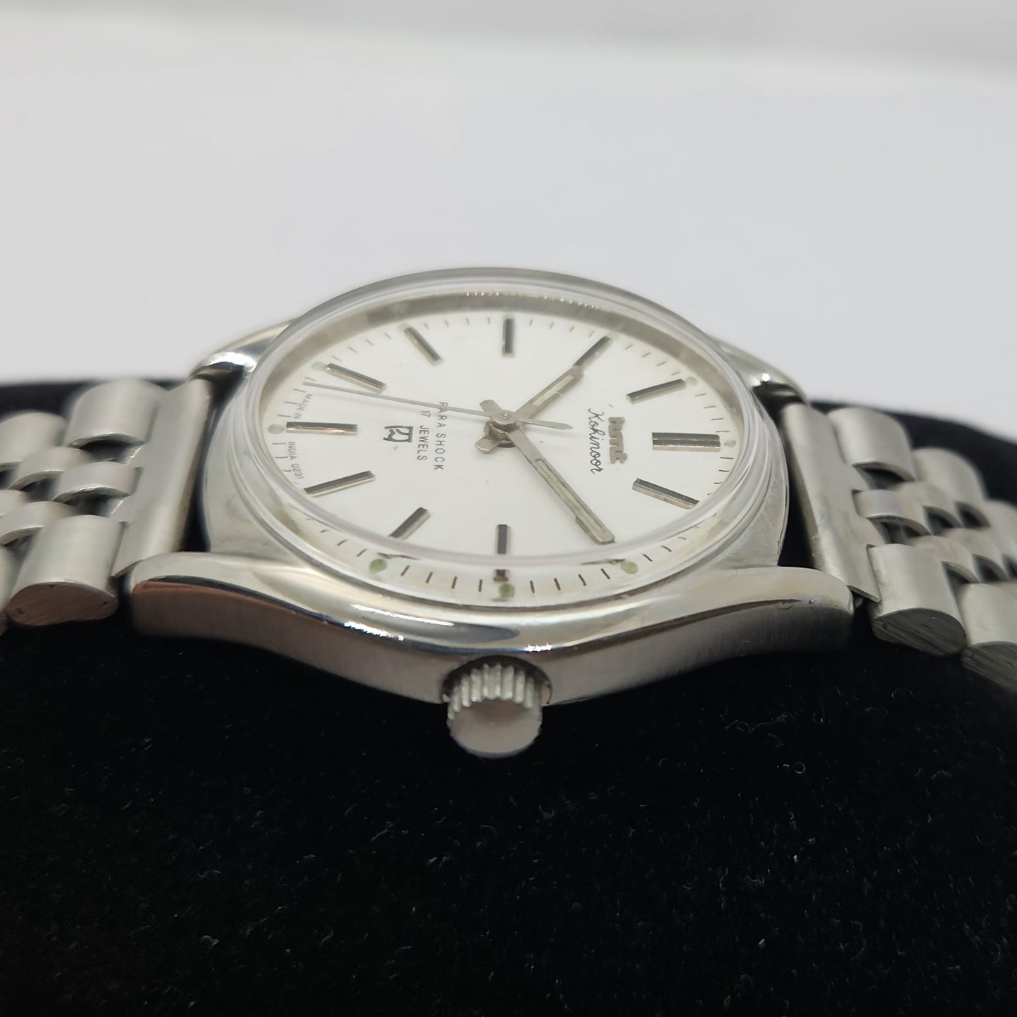 Vintage Original HMT Kohinoor Hand Winding 17 Jewels White Face Men's Wrist Watch OG271
