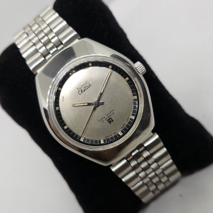 Vintage Original HMT Chetak Hand Winding 17 Jewels Silver Face Men's Wrist Watch OG272