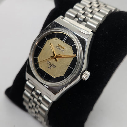 Vintage Original HMT Deepak Hand Winding 17 Jewels Gold Face Men's Wrist Watch OG273
