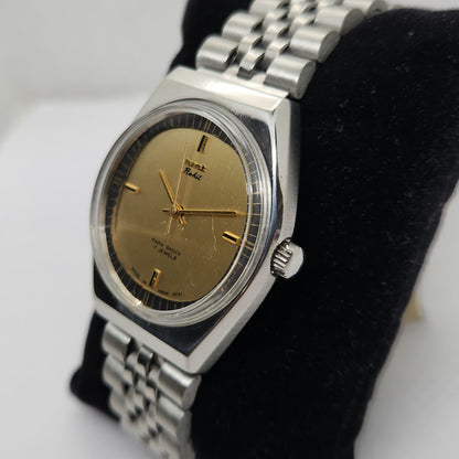 Vintage Original HMT Rohit Hand Winding 17 Jewels Gold Face Men's Wrist Watch OG276