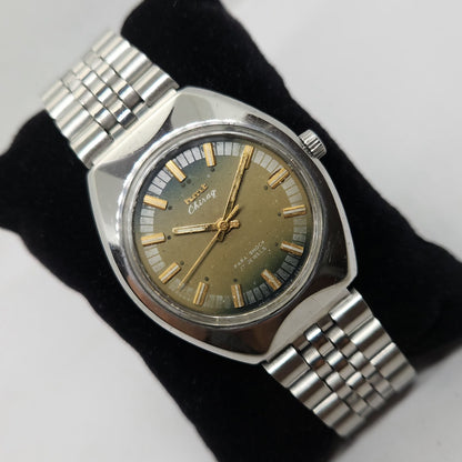 Vintage Original HMT Chirag Hand Winding 17 Jewels Gold Face Men's Wrist Watch OG277