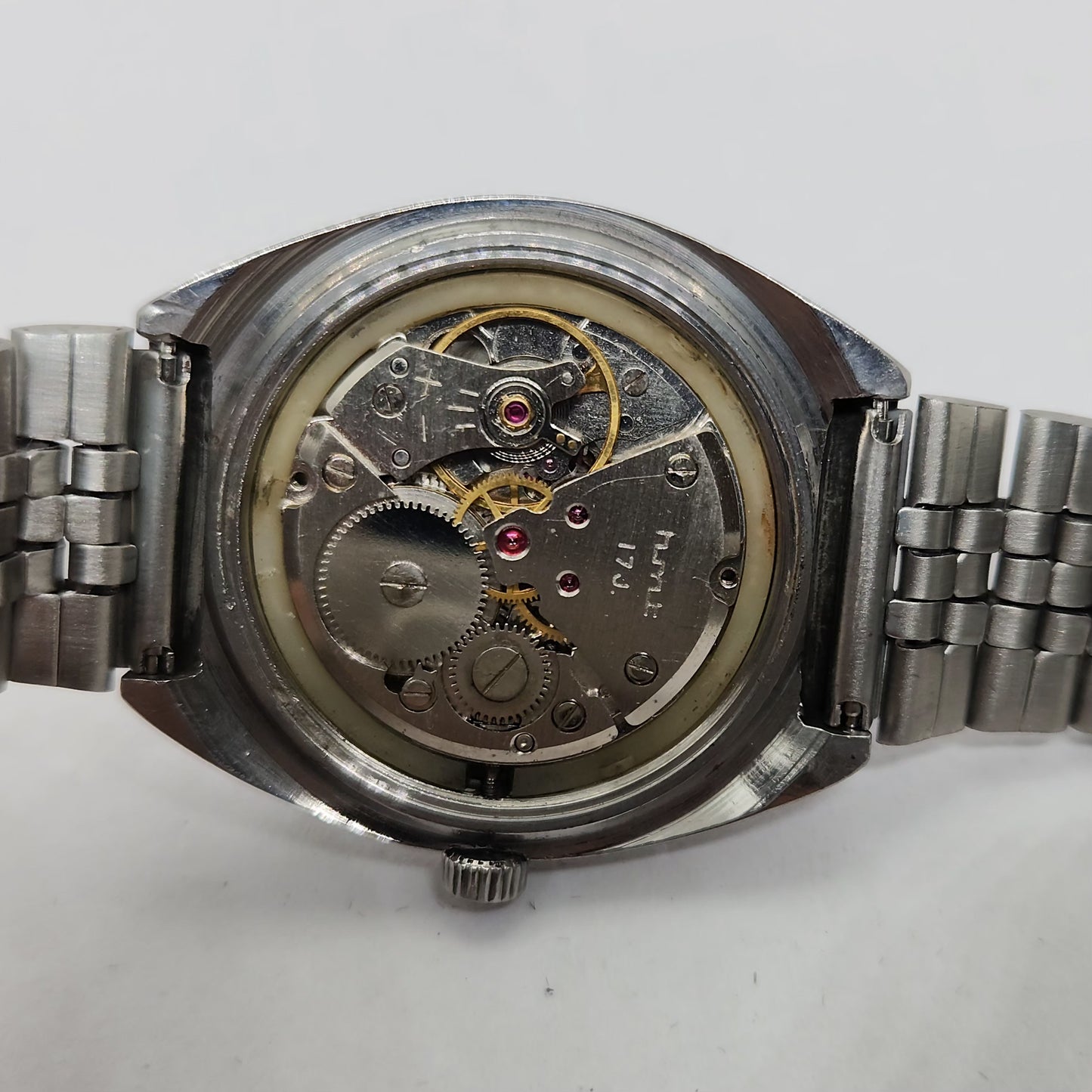 Vintage Original HMT Chirag Hand Winding 17 Jewels Gold Face Men's Wrist Watch OG277