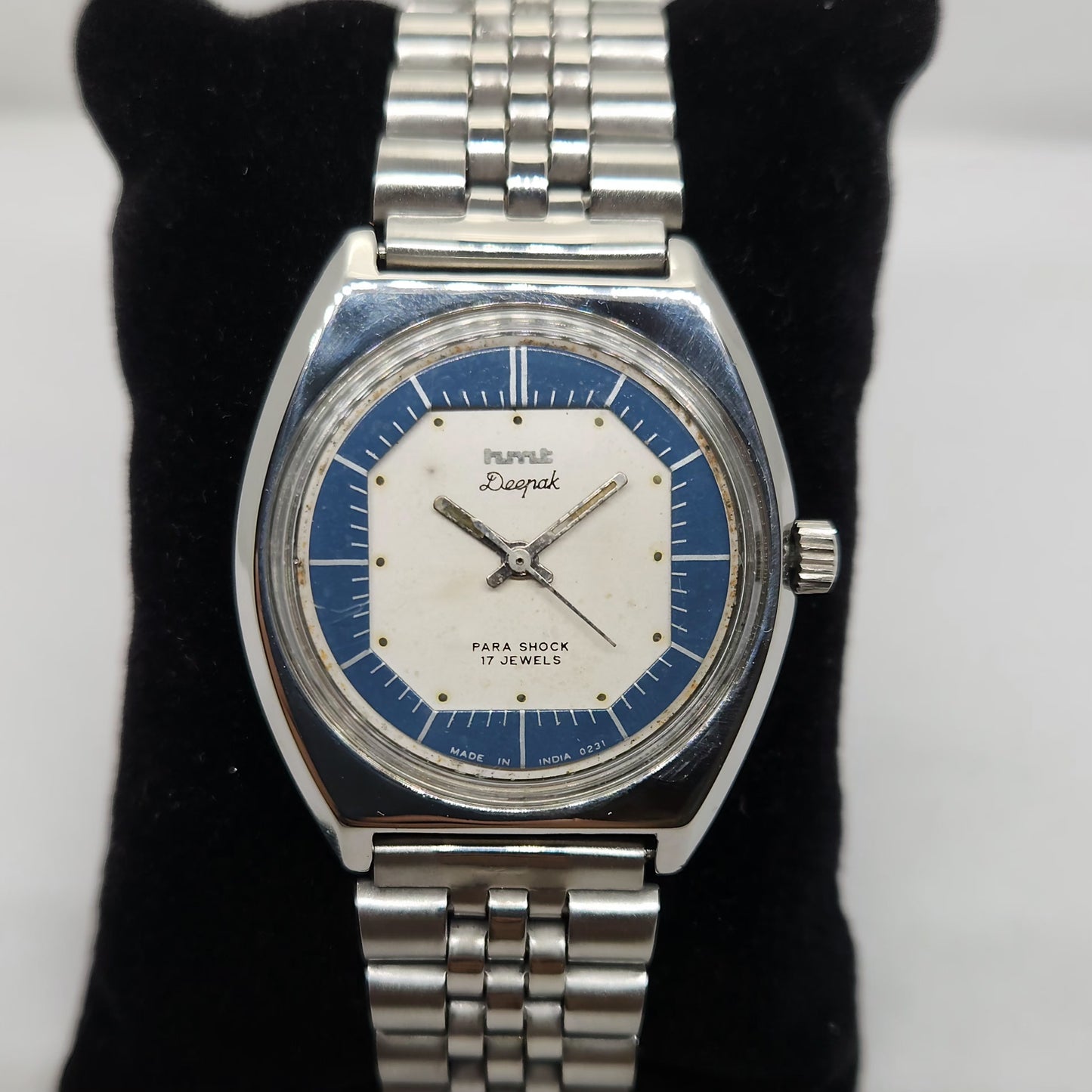 Vintage Original HMT Deepak Hand Winding 17 Jewels White Face Men's Wrist Watch OG278