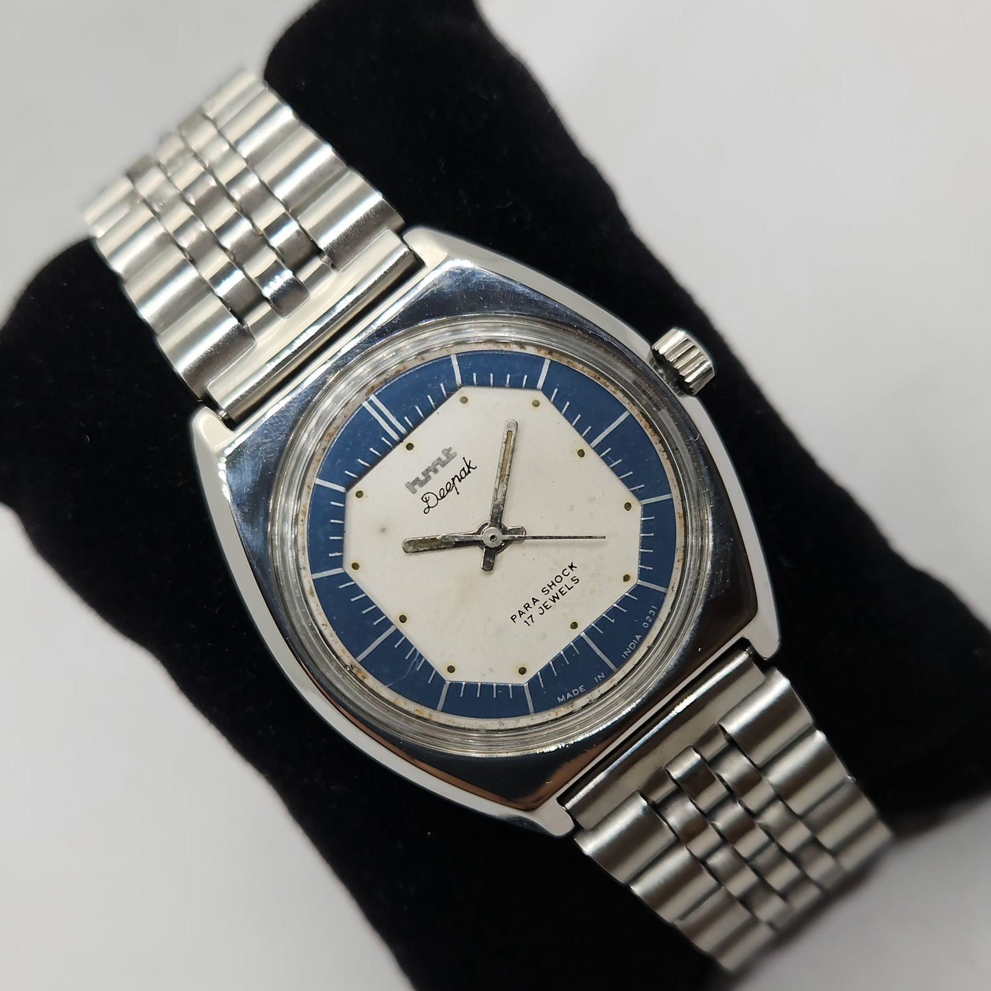 Vintage Original HMT Deepak Hand Winding 17 Jewels White Face Men's Wrist Watch OG278