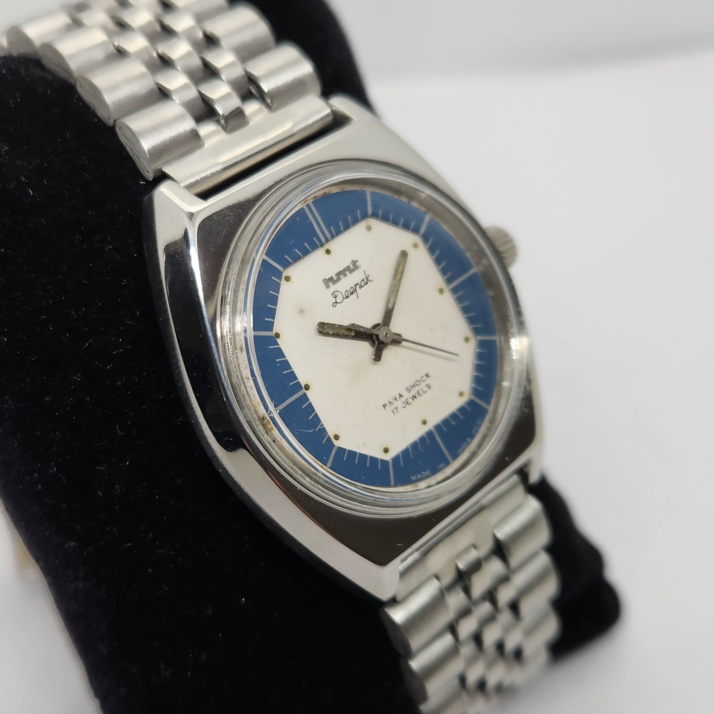 Vintage Original HMT Deepak Hand Winding 17 Jewels White Face Men's Wrist Watch OG278