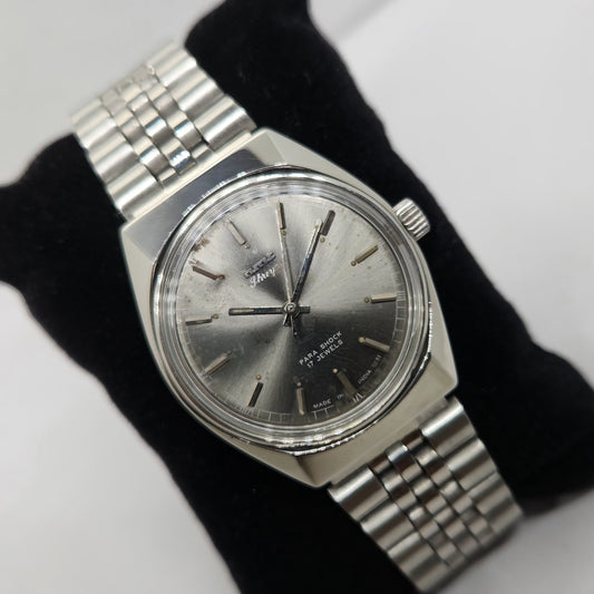 Vintage Original HMT Shreyas Hand Winding 17 Jewels Silver Face Men's Wrist Watch OG279