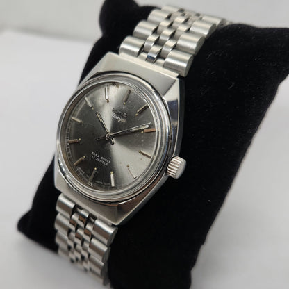 Vintage Original HMT Shreyas Hand Winding 17 Jewels Silver Face Men's Wrist Watch OG279