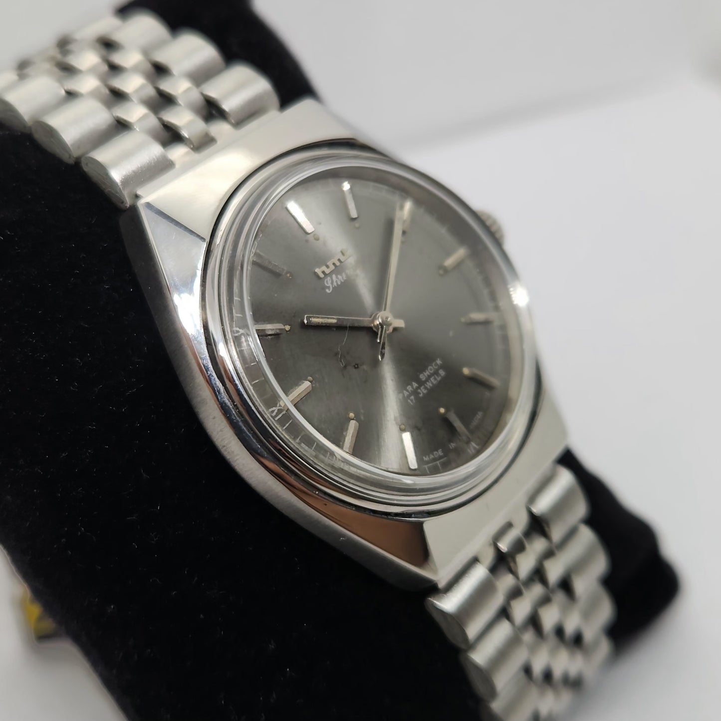 Vintage Original HMT Shreyas Hand Winding 17 Jewels Silver Face Men's Wrist Watch OG279