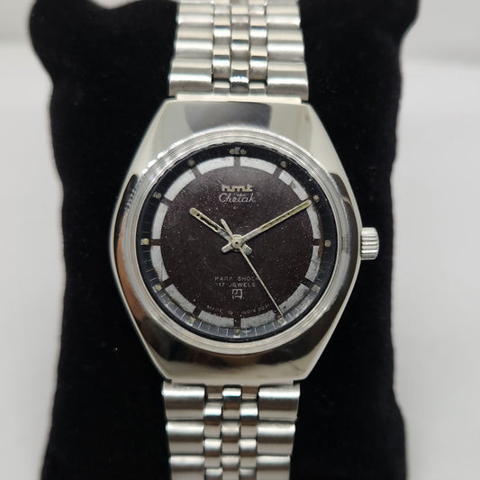 Vintage Original HMT Chetak Hand Winding 17 Jewels Brown Face Men's Wrist Watch OG280