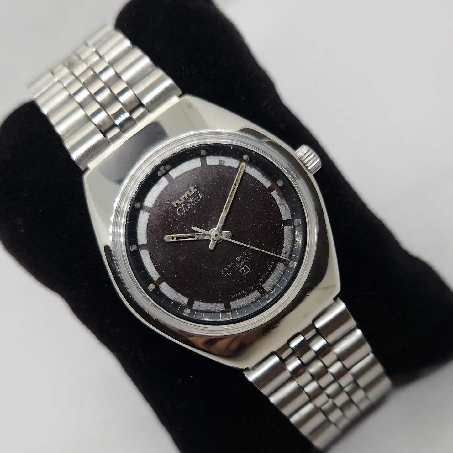 Vintage Original HMT Chetak Hand Winding 17 Jewels Brown Face Men's Wrist Watch OG280