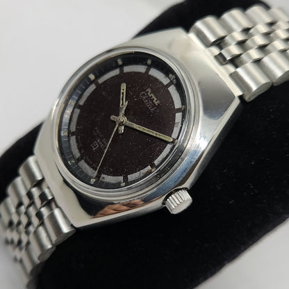 Vintage Original HMT Chetak Hand Winding 17 Jewels Brown Face Men's Wrist Watch OG280