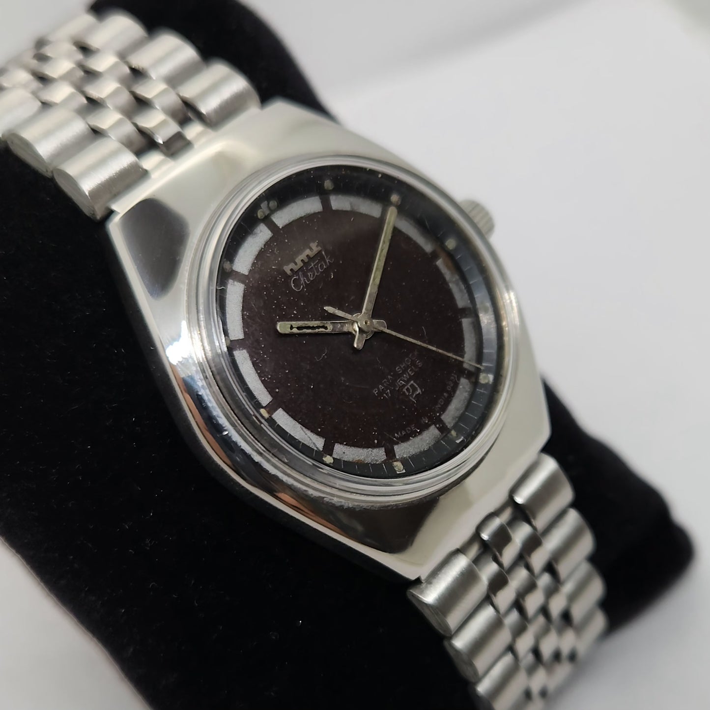 Vintage Original HMT Chetak Hand Winding 17 Jewels Brown Face Men's Wrist Watch OG280