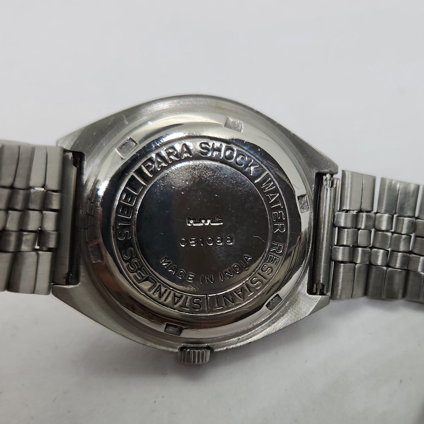 Vintage Original HMT Maurya Hand Winding 17 Jewels Gold Face Men's Wrist Watch OG282