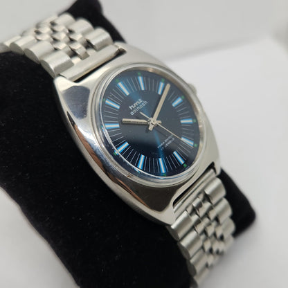 Vintage Original HMT Avinash Hand Winding 17 Jewels Blue Face Men's Wrist Watch OG283