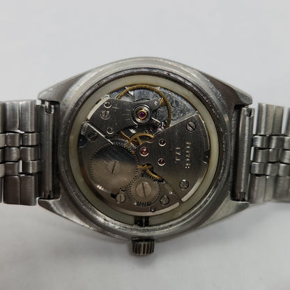 Vintage Original HMT Chetak Hand Winding 17 Jewels Silver Face Men's Wrist Watch OG284