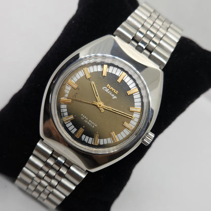 Vintage Original HMT Chirag Hand Winding 17 Jewels Gold Face Men's Wrist Watch OG285