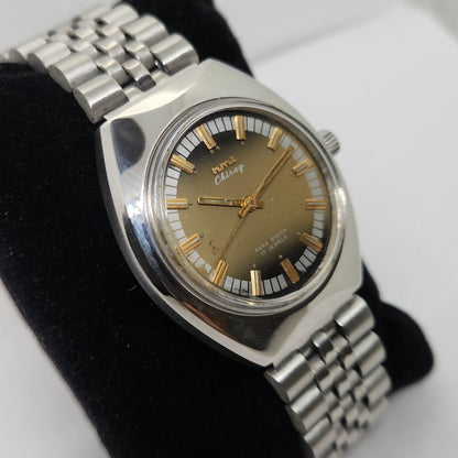 Vintage Original HMT Chirag Hand Winding 17 Jewels Gold Face Men's Wrist Watch OG285