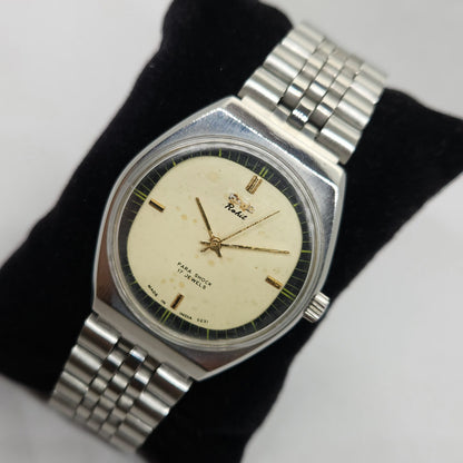 Vintage Original HMT Rohit Hand Winding 17 Jewels Gold Face Men's Wrist Watch OG287