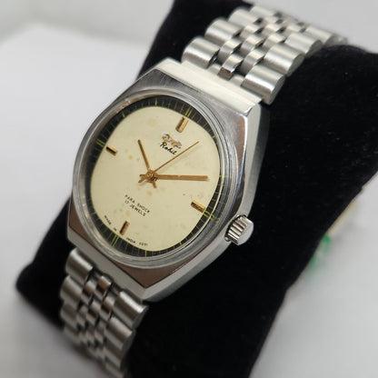Vintage Original HMT Rohit Hand Winding 17 Jewels Gold Face Men's Wrist Watch OG287