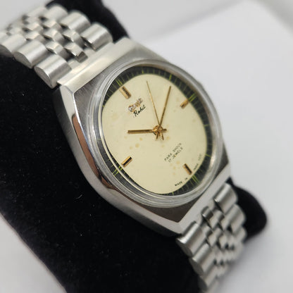 Vintage Original HMT Rohit Hand Winding 17 Jewels Gold Face Men's Wrist Watch OG287