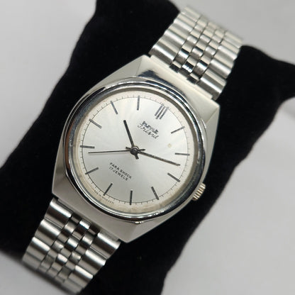Vintage Original HMT Trisul Hand Winding 17 Jewels Silver Face Men's Wrist Watch OG291