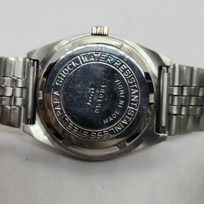 Vintage Original HMT Trisul Hand Winding 17 Jewels Silver Face Men's Wrist Watch OG291