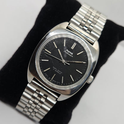 Vintage Original HMT Kohinoor Hand Winding 17 Jewels black Face Men's Wrist Watch OG293