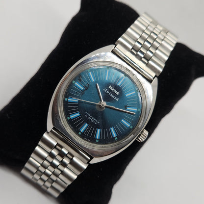 Vintage Original HMT Avinash Hand Winding 17 Jewels Bluye Face Men's Wrist Watch OG294