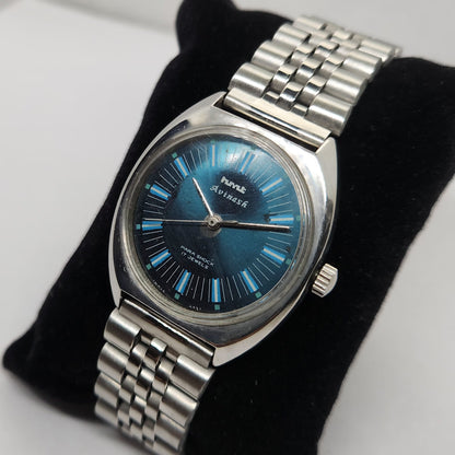 Vintage Original HMT Avinash Hand Winding 17 Jewels Bluye Face Men's Wrist Watch OG294