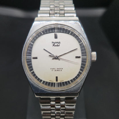 Vintage Original HMT Rohit Hand Winding 17 Jewels Off White Face Men's Wrist Watch OG296