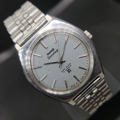 Vintage Original HMT Sandeep Hand Winding 17 Jewels Grey Face Men's Wrist Watch OG297
