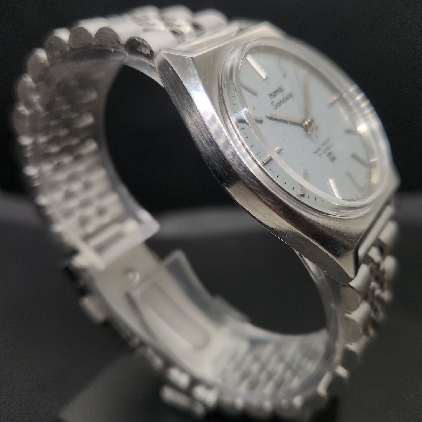 Vintage Original HMT Sandeep Hand Winding 17 Jewels Grey Face Men's Wrist Watch OG297