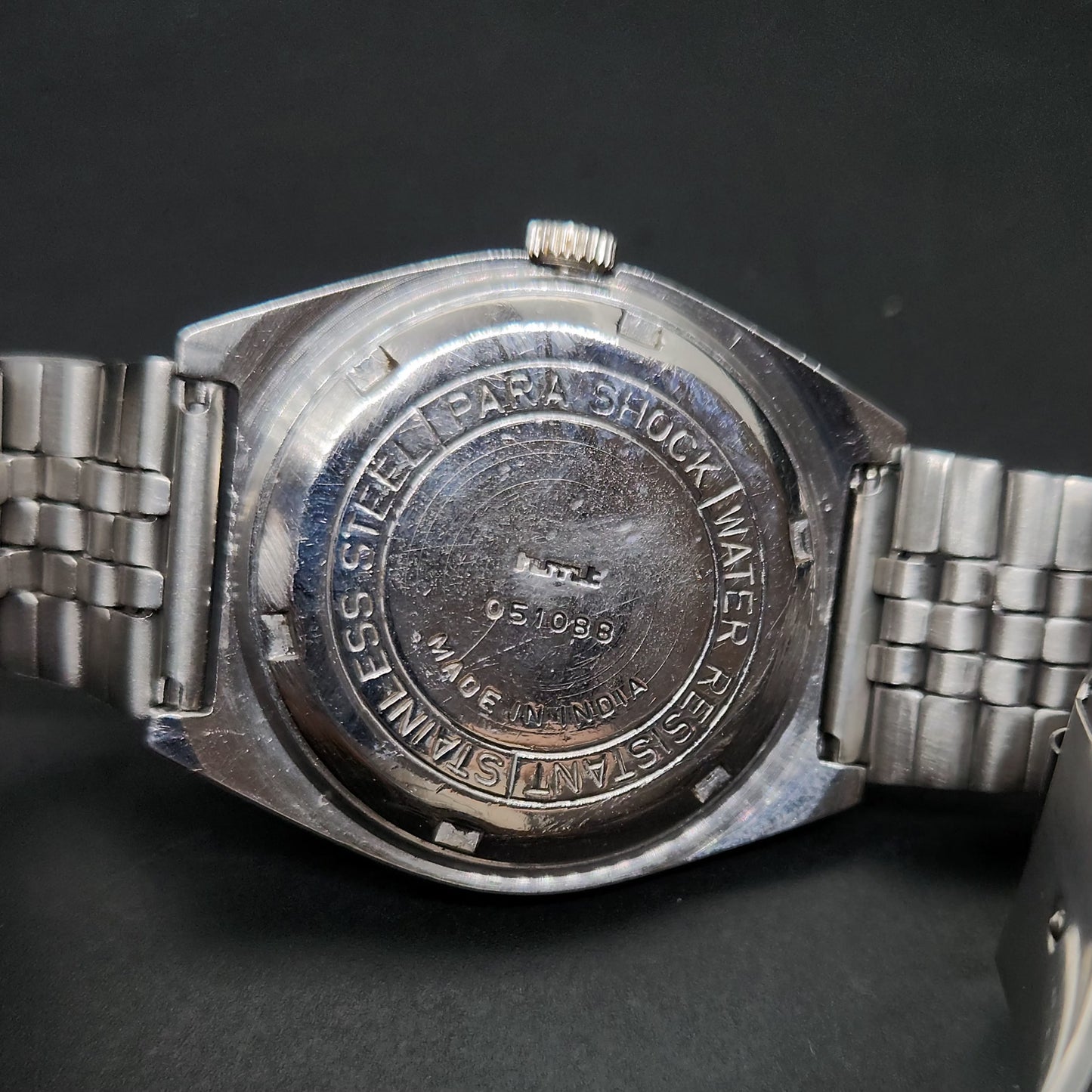 Vintage Original HMT Sandeep Hand Winding 17 Jewels Grey Face Men's Wrist Watch OG297