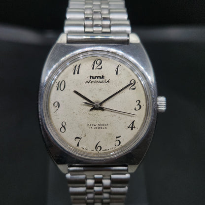 Vintage Original HMT Avinash Hand Winding 17 Jewels Cream Face Men's Wrist Watch OG298