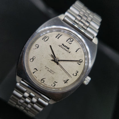 Vintage Original HMT Avinash Hand Winding 17 Jewels Cream Face Men's Wrist Watch OG298