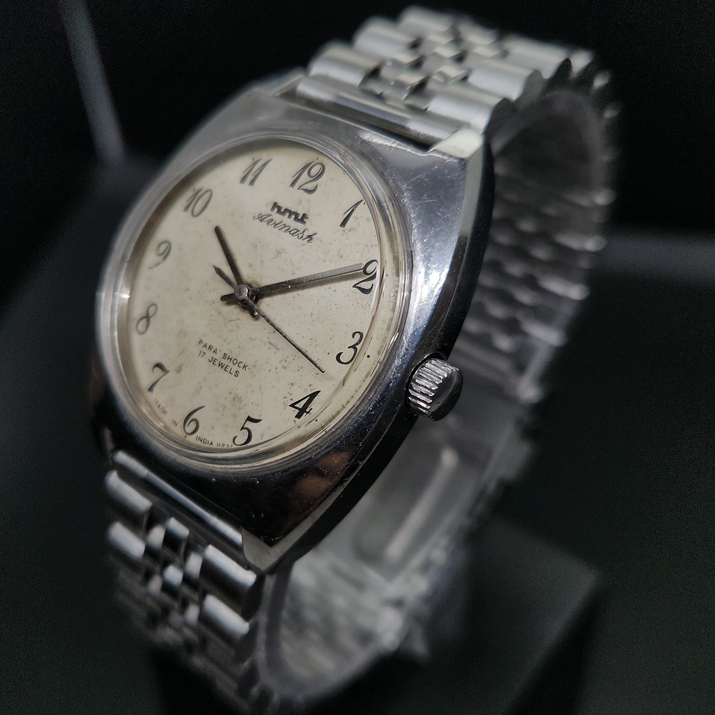 Vintage Original HMT Avinash Hand Winding 17 Jewels Cream Face Men's Wrist Watch OG298
