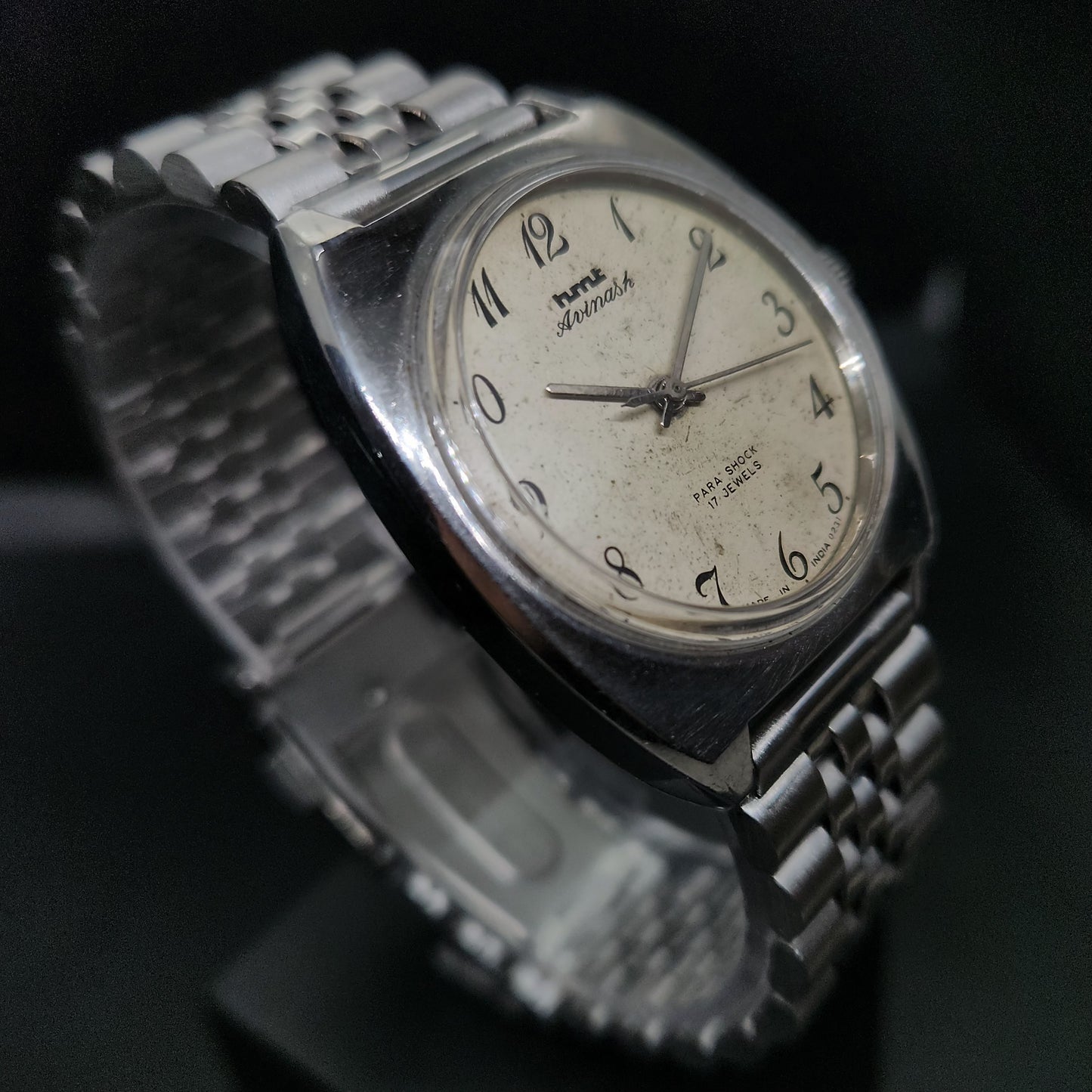 Vintage Original HMT Avinash Hand Winding 17 Jewels Cream Face Men's Wrist Watch OG298