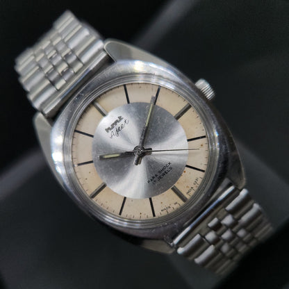 Vintage Original HMT Ajeet Hand Winding 17 Jewels Silver Face Men's Wrist Watch OG299