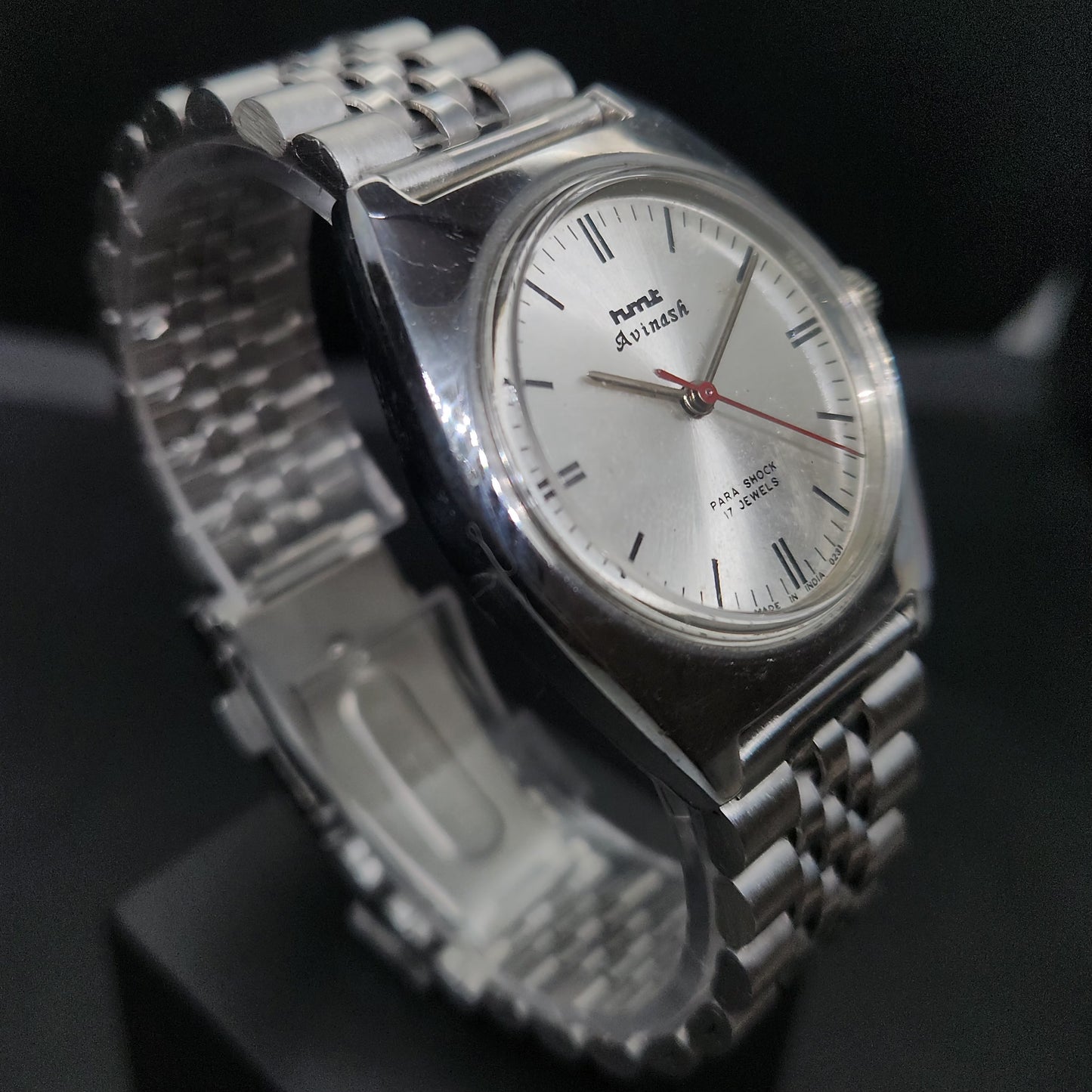 Vintage Original HMT Avinash Hand Winding 17 Jewels Silver Face Men's Wrist Watch OG301