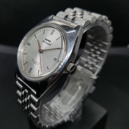 Vintage Original HMT Avinash Hand Winding 17 Jewels Silver Face Men's Wrist Watch OG301