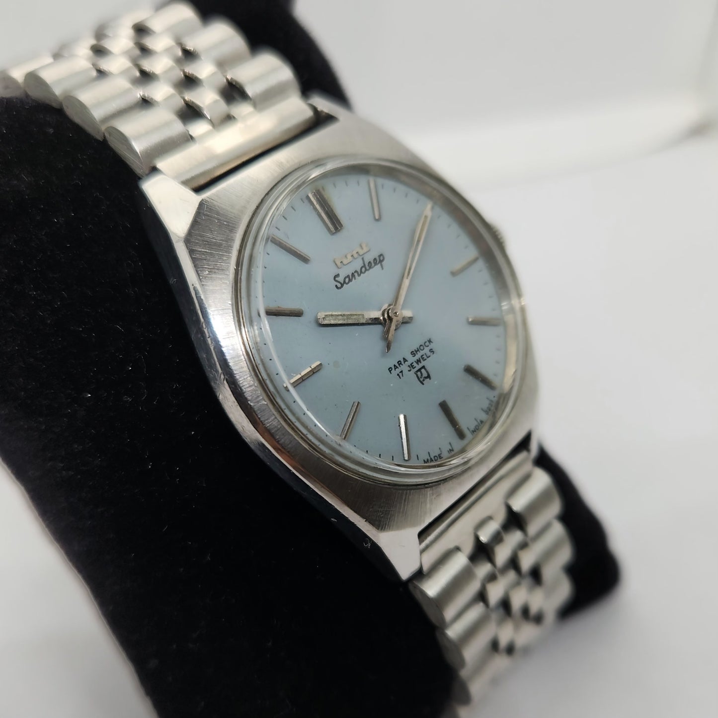 Vintage Original HMT Sandeep Hand Winding 17 Jewels Grey Face Men's Wrist Watch OG304