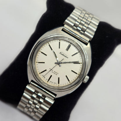 Vintage Original HMT Kohinoor Hand Winding 17 Jewels Off White Face Men's Wrist Watch OG305