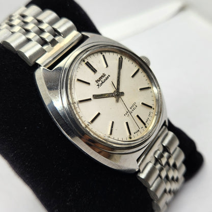 Vintage Original HMT Kohinoor Hand Winding 17 Jewels Off White Face Men's Wrist Watch OG305