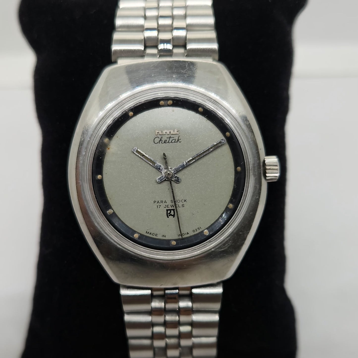 Vintage Original HMT Chetak Hand Winding 17 Jewels Grey Face Men's Wrist Watch OG306