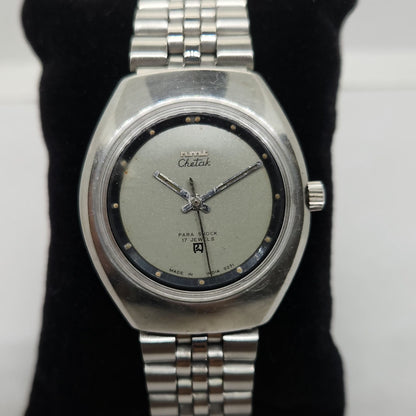 Vintage Original HMT Chetak Hand Winding 17 Jewels Grey Face Men's Wrist Watch OG306